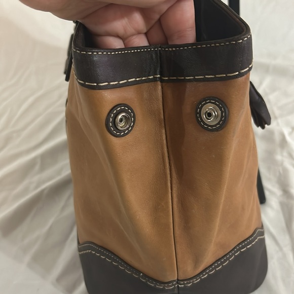 Coach F11346 Hamptons Leather Suede Jacquard Satchel Set - Picture 8 of 15